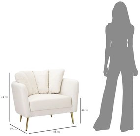 Fotel kiev krém 88x77x74cm