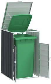 antracit acél kerekes szemetes tároló 1 szemeteskukához 72 x 81 x 115 cm