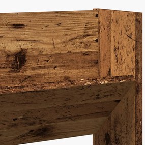 antik fa színű szerelt fa fali cipősszekrény 80 x 18 x 90 cm
