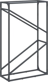 vidaXL antracitszürke hidegen hengerelt acél tűzifatároló 60x25x100 cm
