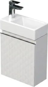 SAT Cube Way fürdőszobai szekrény mosdóval 40x47,5x20 cm fehér matt CUBE3D40DLB