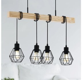 Eglo 44075 - Kábeles csillár TOWNSHEND 4xE27/60W/230V