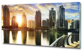 Üvegkép falra Dubai naplemente osh-86065088