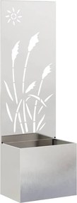 vidaXL Kertvédő vászon Ezüst 50 x 140 cm Rozsdamentes acél