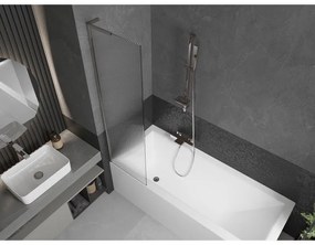 Mexen Next L, 1 szárnyú kádparaván 50 x 150 cm, 6 mm-es üveg bordás mintával, króm profil, 895-050-000-03-09-01
