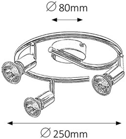 Rabalux 6048 - Spotlámpa NORTON 3xGU10/50W/230V