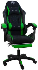 Master GM2-GN-L kényelmes főnöki gamer szék forgószék lábtartóval