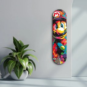 Mario rajongói edzett üvegkép, 20 x 80 cm