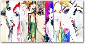 Fotó-üvegkép Női portrék 140x70