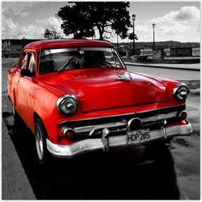 Fotótapéták 312x312 Kubai piros autó