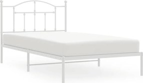 vidaXL fehér fém ágykeret fejtámlával 107x203 cm
