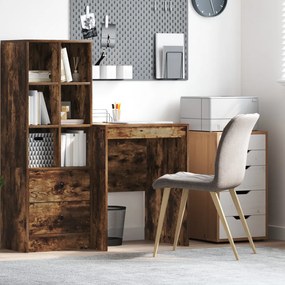 vidaXL Íróasztal Füstölt tölgy Rétegelt fa 60 x 50 x 76 cm Íróasztal