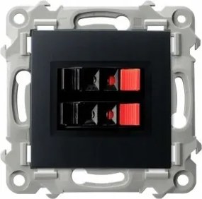 Hangszóró aljzat Dupla aljzat dupla fekete Zafír Ospel GG-2Z/m/33