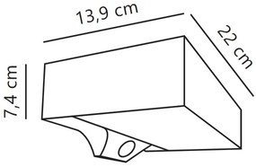 Nordlux - MONAY LED 5W 5V IP44 napelemes fali lámpa érzékelővel