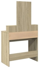 sonoma tölgy színű fésülködőasztal tükörrel 80 x 41 x 144,5 cm