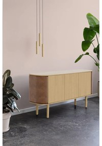 Tölgyfa LED függőlámpa fa búrával ø 3 cm Chimes – UMAGE