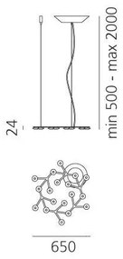 Artemide 1575050APP - LED Dimmelhető csillár zsinóron NET LED/43W/230V 3000K