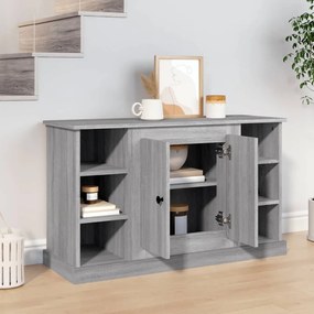 szürke sonoma színű szerelt fa tálalószekrény 100x35,5x60 cm