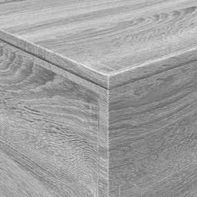 szürke sonoma színű dohányzóasztal LED-lámpákkal 90x50x40 cm