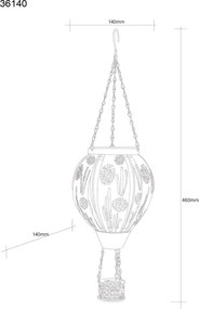 Globo 36140 - LED napelemes függő dekoráció 12xLED/0,02W/3V IP44 léggömb