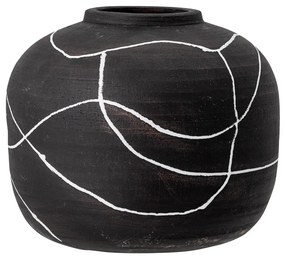 Niza fekete terrakotta vĂĄza, magassĂĄg 16,5 cm - Bloomingville