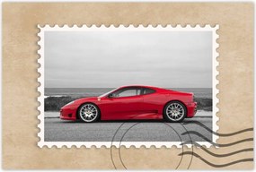 Poszterek 90x60 Piros Ferrarik a tengerparton