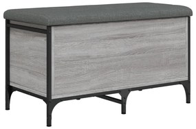 szürke sonoma színű szerelt fa tárolópad 82 x 42 x 45 cm