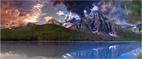 A tó és a hegyek képe (120x50 cm)