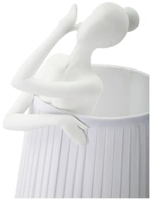 Fehér asztali lámpa textil búrával (magasság 62,5 cm) Ballet – Mauro Ferretti