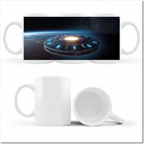 Fotó bögre Ufo repül a Föld felett