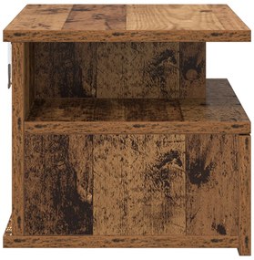 Falra Szerelhető Éjjeli Szekrények 2 db Régi fa 40x31x27 cm Reszelt Fa