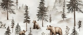 Kép - Erdő medvékkel (120x50 cm)