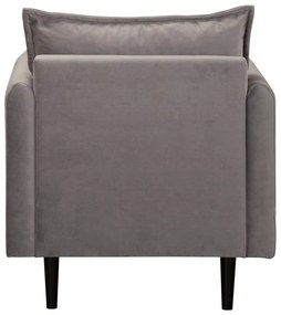 Szürke bársony fotel Juli – Ropez