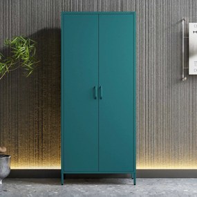 Gardróbszekrény FLAVIO, 800 x 1850 x 450 mm, Modern: tengerszínű