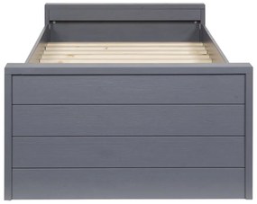 Szürke egyszemélyes ágy 90x200 cm Dennis – WOOOD