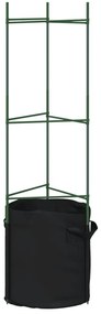 2 db acél és PP paradicsom ketrec növényzsákkal 116 cm
