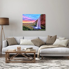 Üveg kép - Seljalandsfoss vízesés (70x50 cm)