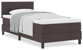 Boxspring Ágy Matraccal Sötétbarna 100x200 cm Szövet