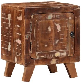 éjjeliszekrény 2 db 40x32x46 cm tömör újrahasznosított fa