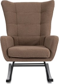 Fotel Bujany JACKSON Brązowy Boucle