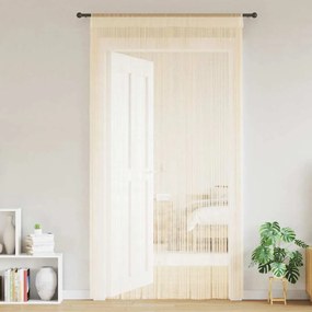 2 db krémszínű zsinórfüggöny 100 x 250 cm