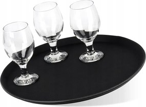 Pincér Tálca Csúszásgátló Kerek Fekete Tálaláshoz 40 CM