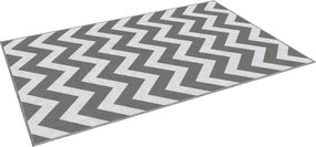 Outsunny Kültéri Szőnyeg Időjárásálló Kültéri Szőnyeg a Nappali Erkély Kert Terasz Fürdőszoba Hall Konyha 121x182cm Világosszürke+Fehér | Aosom