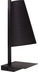 Lucide 30295/01/30 - Dimmelhető asztali lámpa GREGORY 1xE27/60W/230V USB fekete