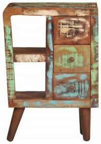 tömör újrahasznosított fa tálalószekrény 55 x 30 x 80 cm