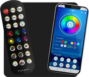 Gamer szék, RGB Smart LED, lábtartóval fehér