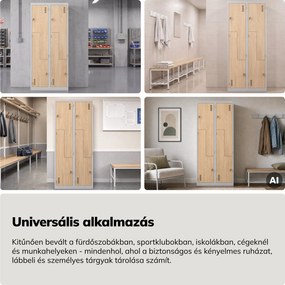 L alakú öltözőszekrény, szürke, sonoma tölgy, 800x1850x450 mm: JULIA Eco Design