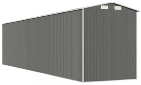 világosszürke horganyzott acél kerti fészer 192 x 855 x 223 cm