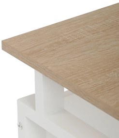 Irodai asztal 3218 SON, fehér és sonoma tölgy