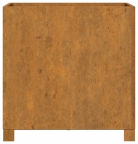 rozsda színű corten acél növénytartó lábbal 49 x 47 x 50 cm